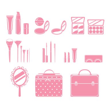 Makyaj aletleri kümesi, tek renkli