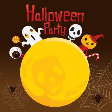 Cadılar Bayramı hayalet Full Moon üzerinde