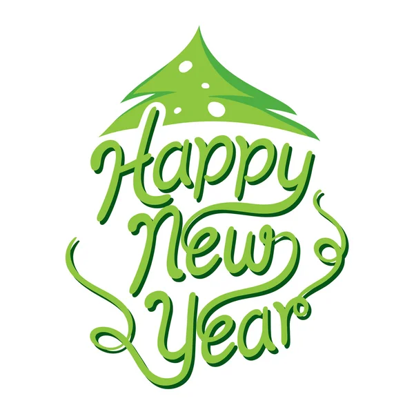 Šťastný nový rok písmo — Stockový vektor
