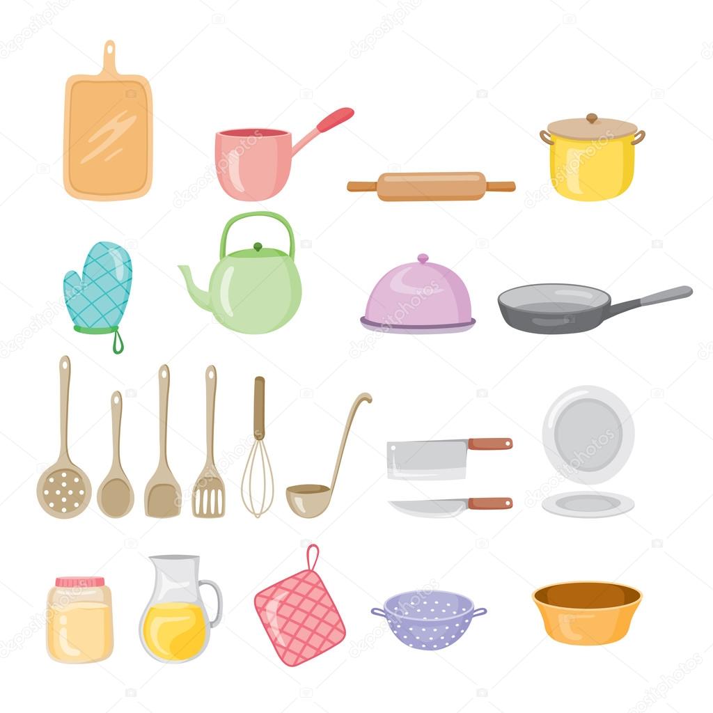 Kitchen Equipment Icons Set