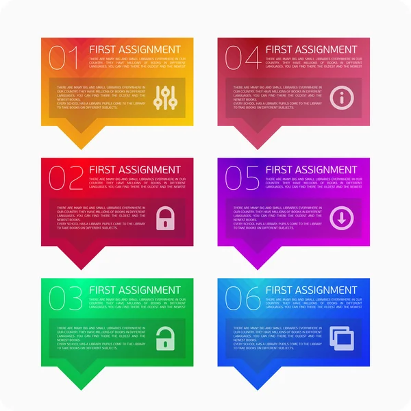 Infographies de motifs multicolores . — Image vectorielle