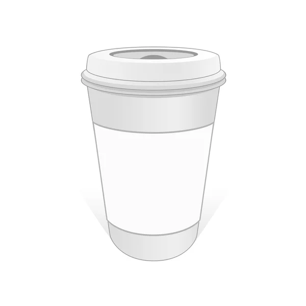 Біла чашка кави з етикеткою . — стоковий вектор