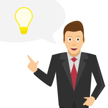 Businessman talks about his ideas.