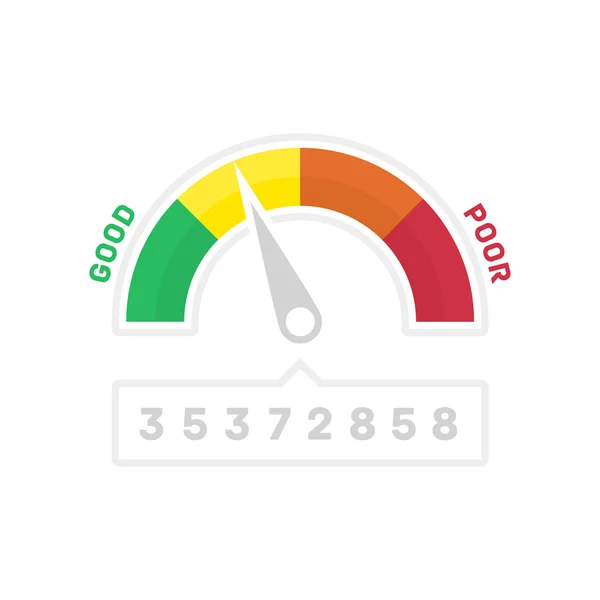 Contador de crédito mais restrito . — Vetor de Stock