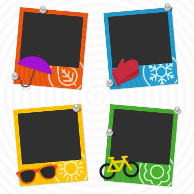 Mevsim fotoğraf çerçeveleri.