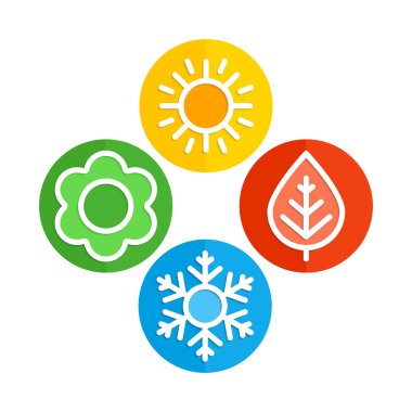 Vektör simgeler mevsim.