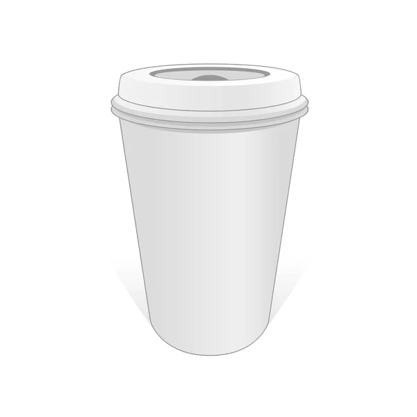 Tasse blanche de café. — Image vectorielle