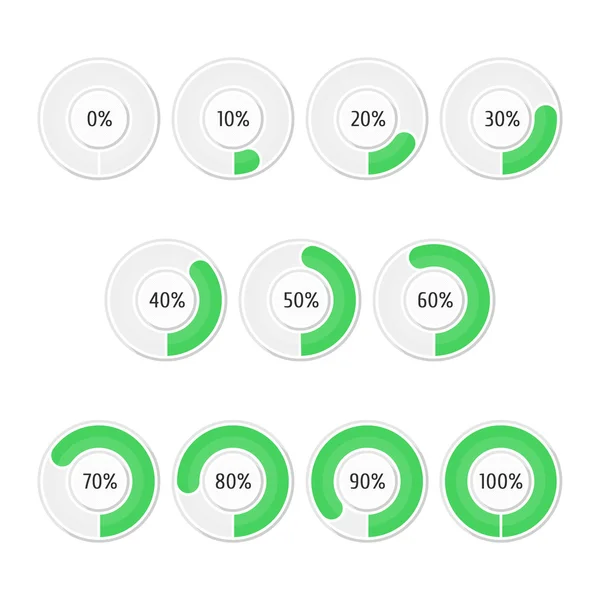 Donut pie chart templates Royalty Free Vector Image