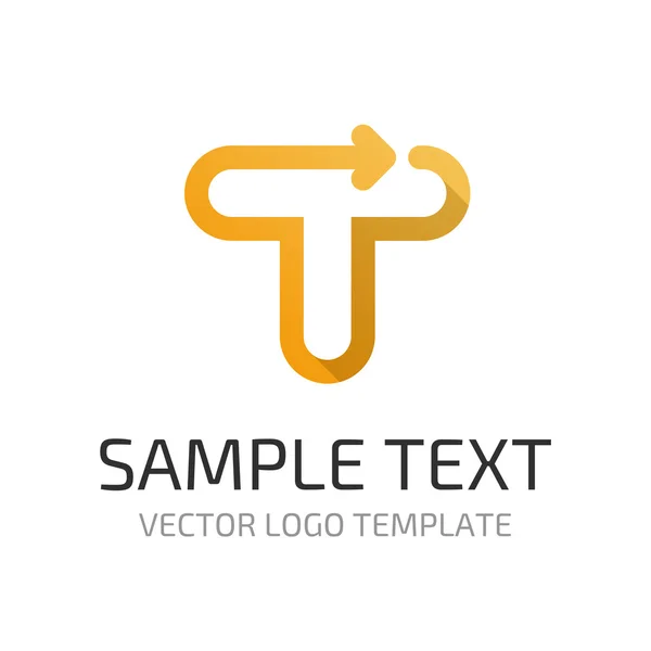 Plantilla de logotipo vectorial T — Vector de stock