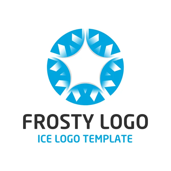 Plantilla logo hielo — Vector de stock