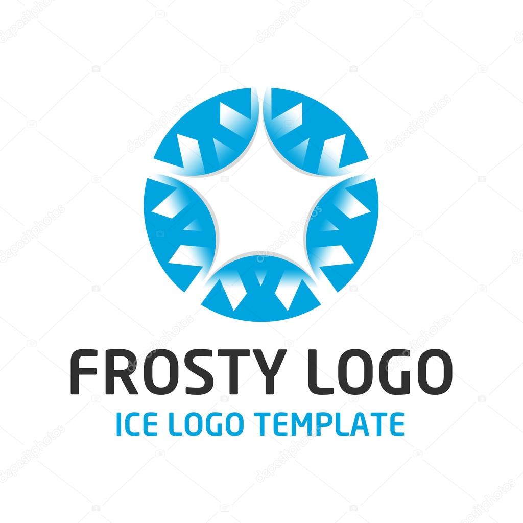 Vector icon stylized snowflakes. logo template for the winter , cold, snow. Concept logo for air conditioners.
