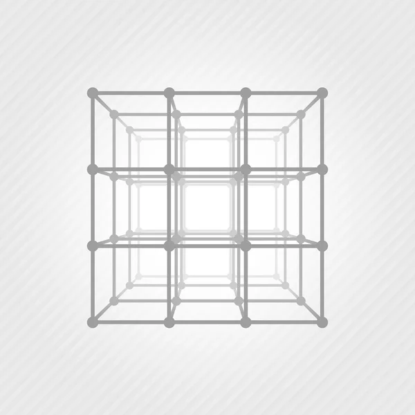 Wireframe maglia quadrata — Vettoriale Stock