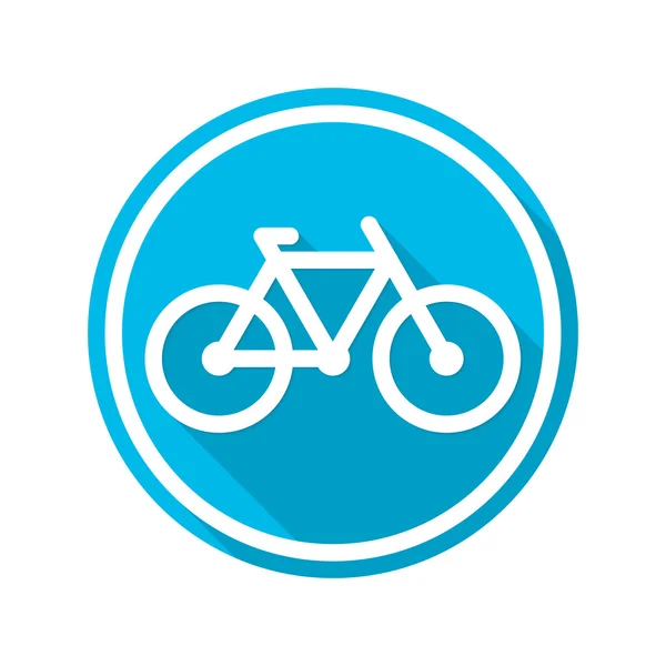 Vektorová ikona modrý bicykl — Stockový vektor