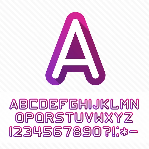 Alfabet met schaduw — Stockvector
