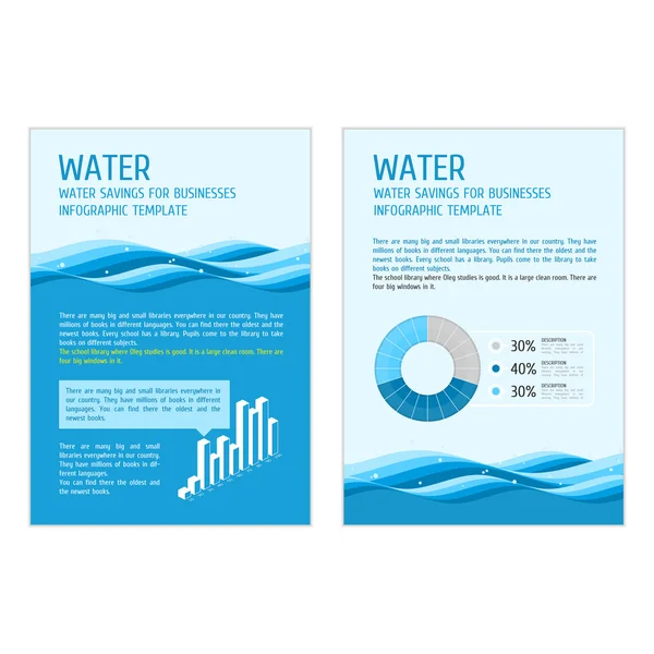 Инфографическая вода — стоковый вектор