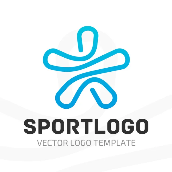 Plantilla deporte logo — Vector de stock