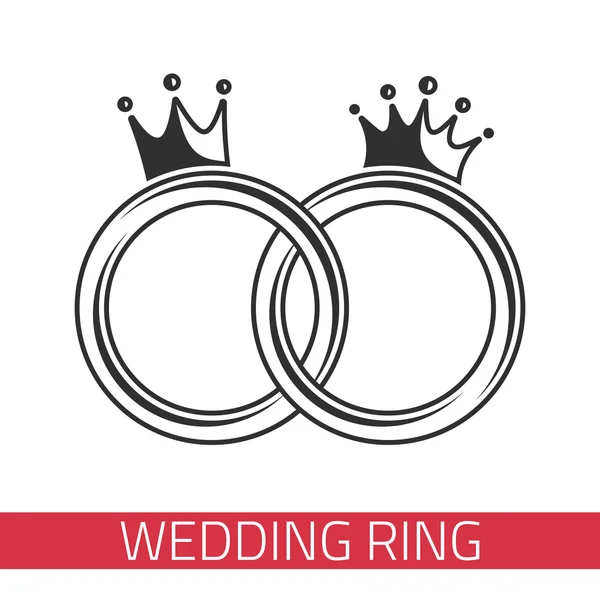 Wedding ring icon — Stock Vector