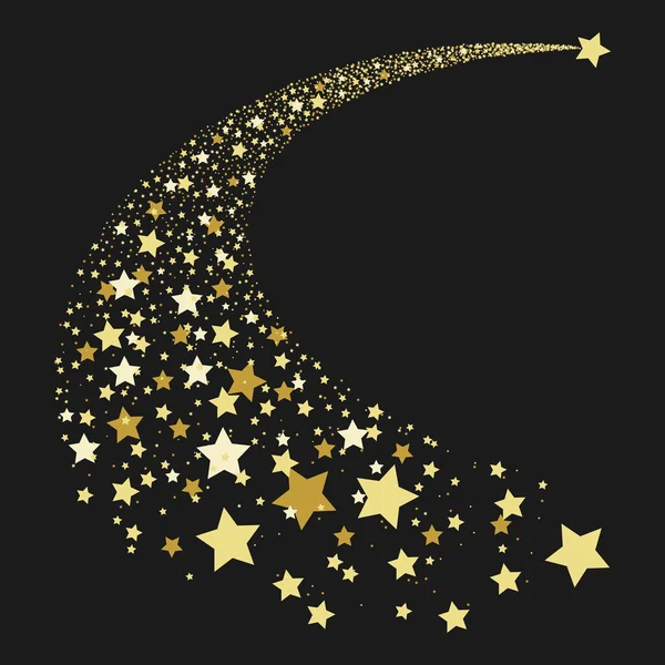 Estrela cadente de ouro abstrato — Vetor de Stock