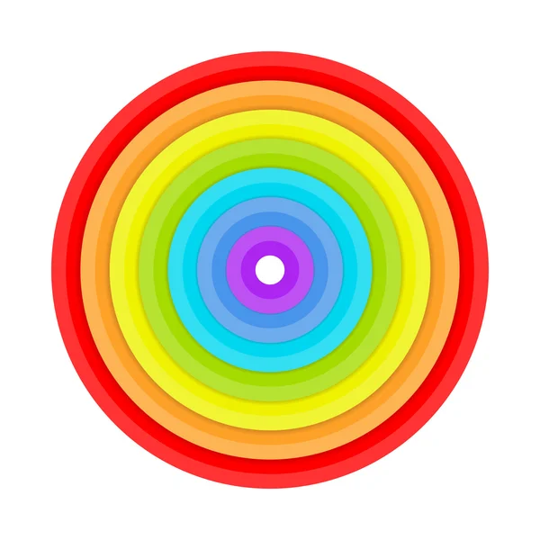 Kroužky malované v barvách duhové — Stockový vektor