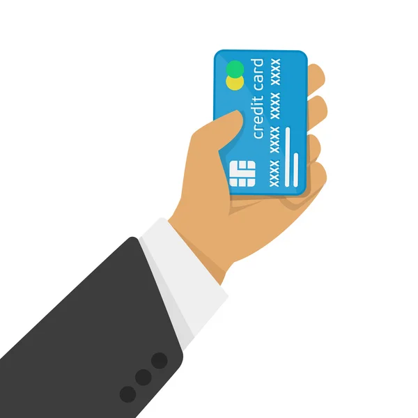Hitelkártya a kézben — Stock Vector