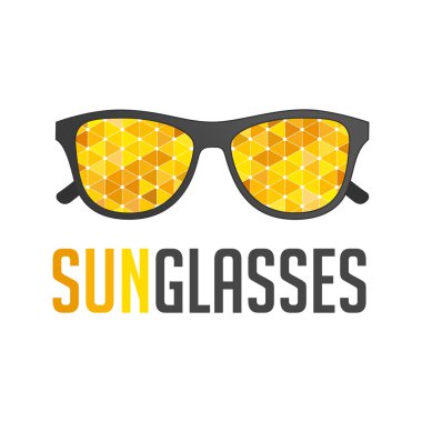 Modern güneş gözlüğü logosu
