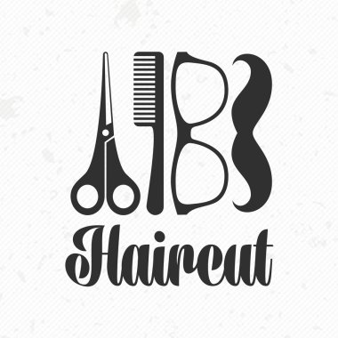 Saç kesimi vektör logosu