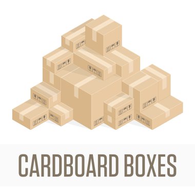 Yığın karton kutular