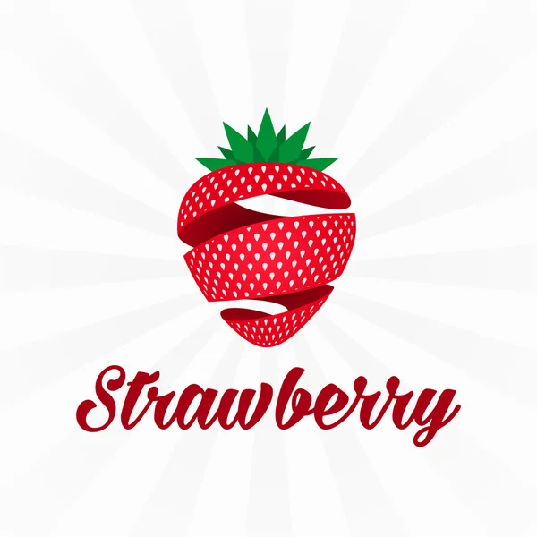 Λογότυπο διάνυσμα φράουλα — Διανυσματικό Αρχείο