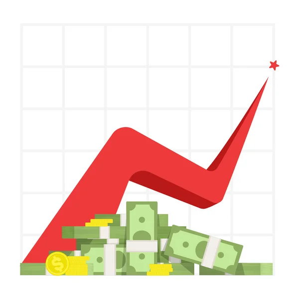 Ilustrace zvýšení zisku — Stockový vektor