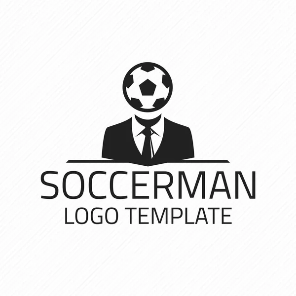 Soccerman-Logo-Vorlage — Stockvektor