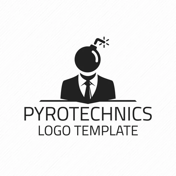 Pyrotechnik-Logo-Vorlage — Stockvektor