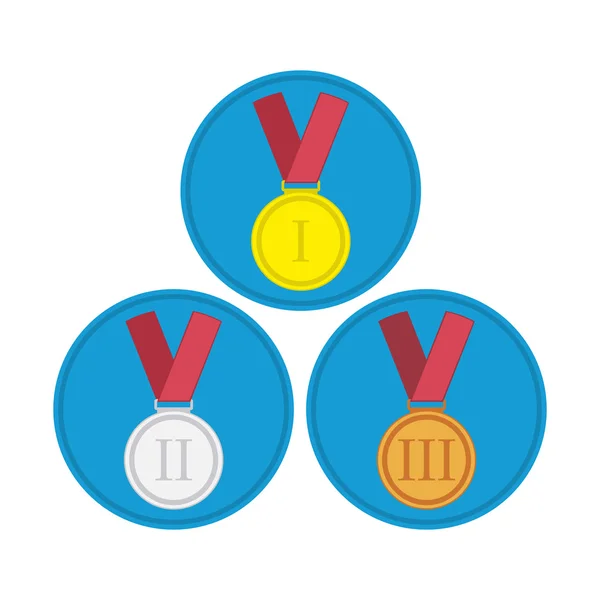 Medaillen-Ikone im flachen Stil — Stockvektor