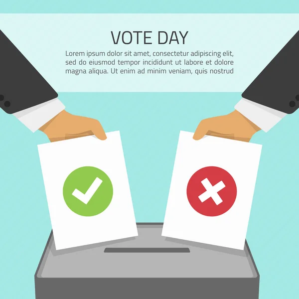Vektoros illusztráció szavazás nap — Stock Vector