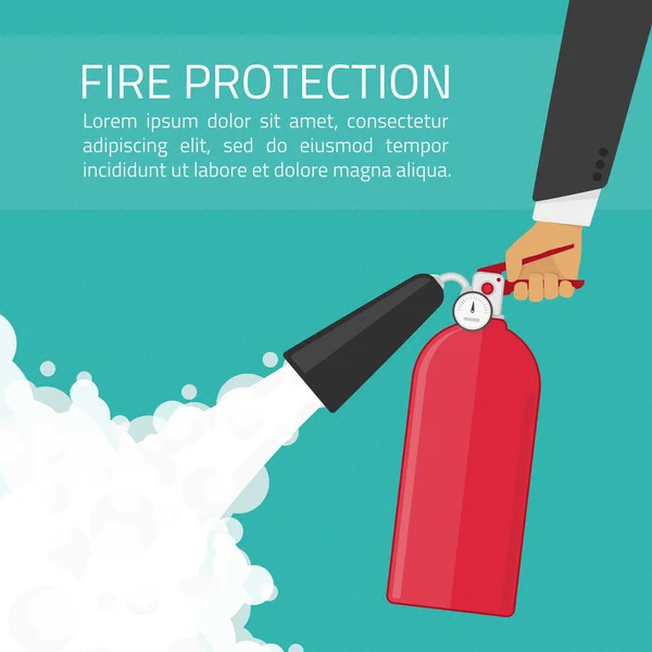 Illustration de protection incendie — Image vectorielle