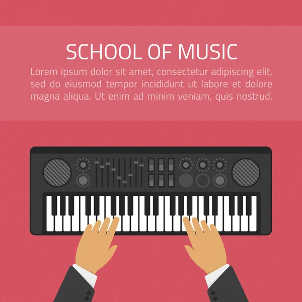 Escuela de música ilustración — Archivo Imágenes Vectoriales