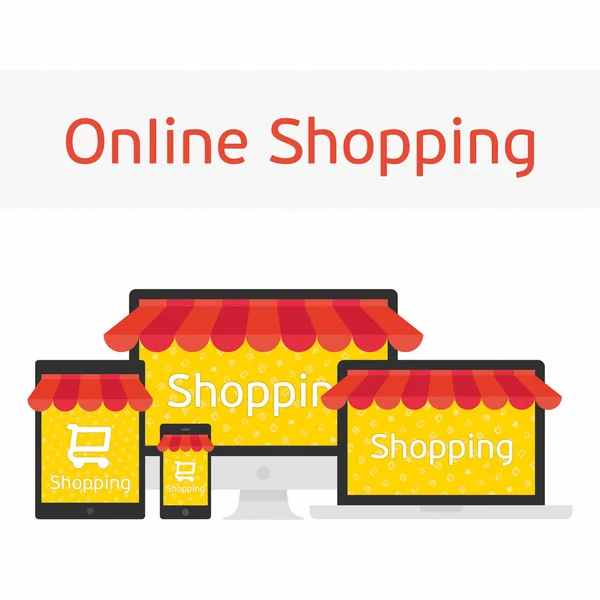 OnIine shopping concept — Stock Vector