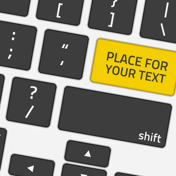 Teclado con botón de texto — Vector de stock