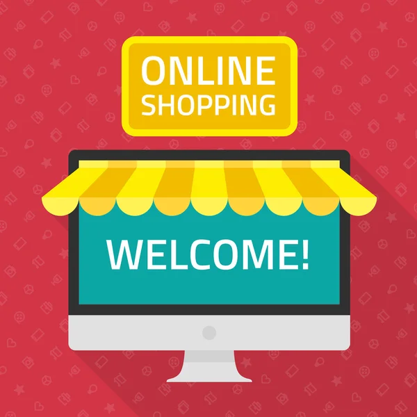 Online shopping illustration — Stock Vector