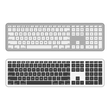 Vector modern computer keyboards clipart