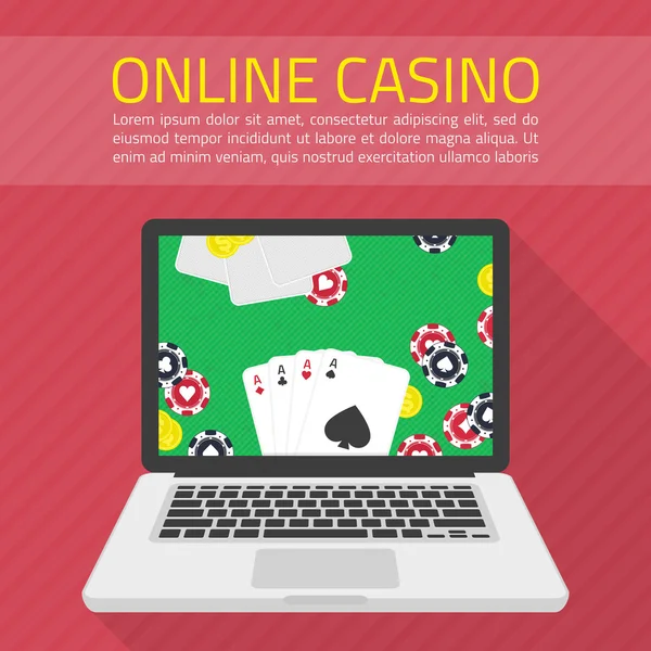 Vector ilustración casino en línea — Archivo Imágenes Vectoriales