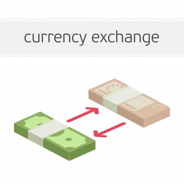 Currency exchange illustration — Stock Vector