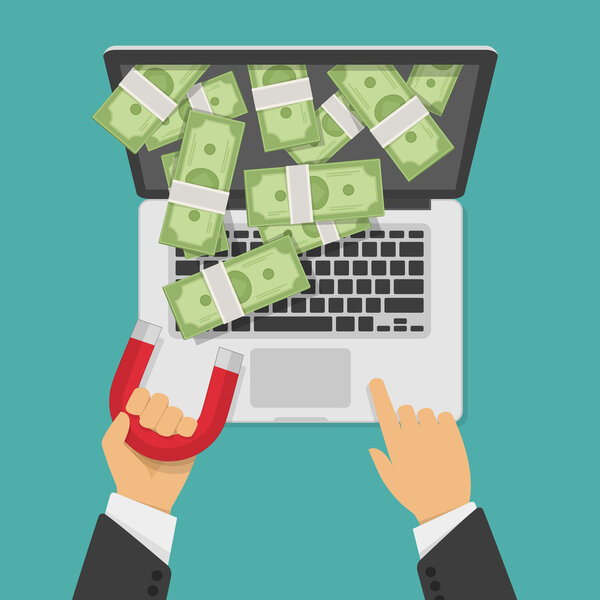 Money magnet illustration