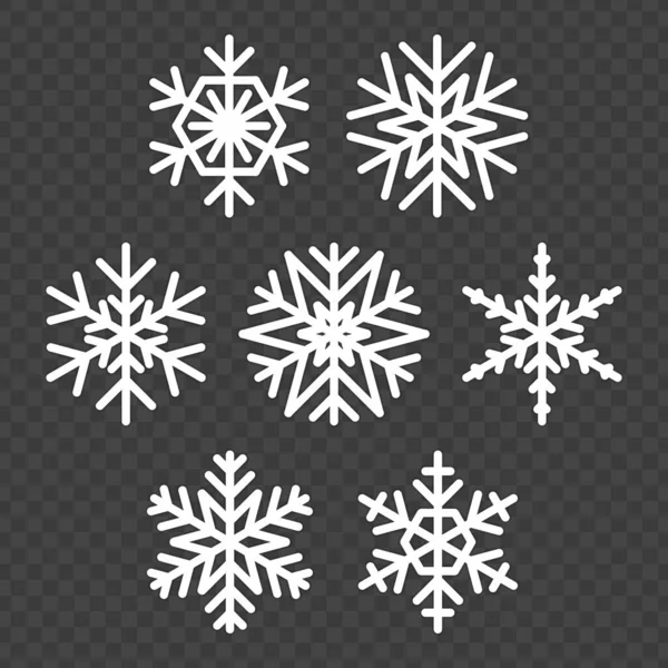 Copo de nieve vector conjunto. — Archivo Imágenes Vectoriales