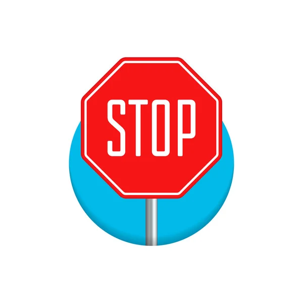 Vettore del segnale di stop. — Vettoriale Stock