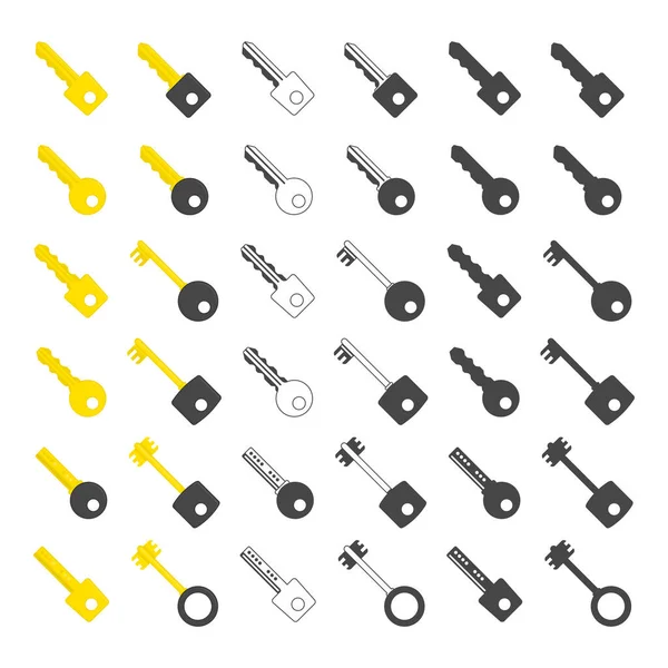 一套密钥向量. — 图库矢量图片