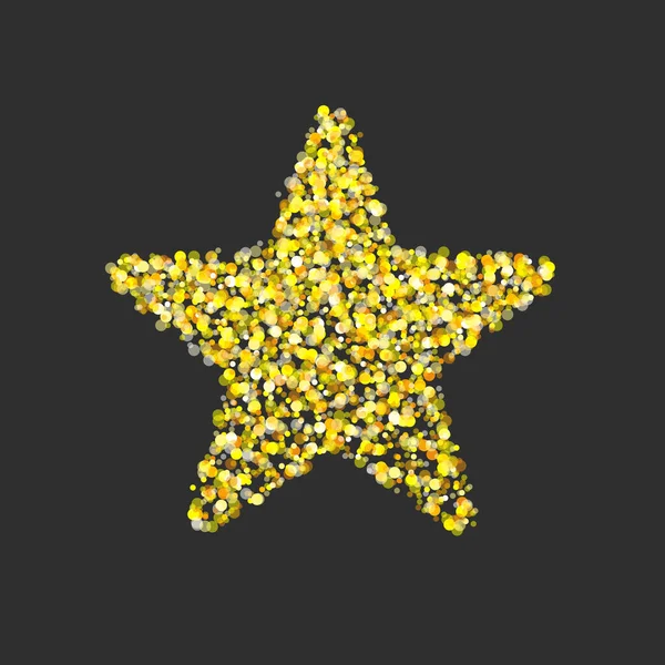 Gouden glitter ster vector. — Stockvector