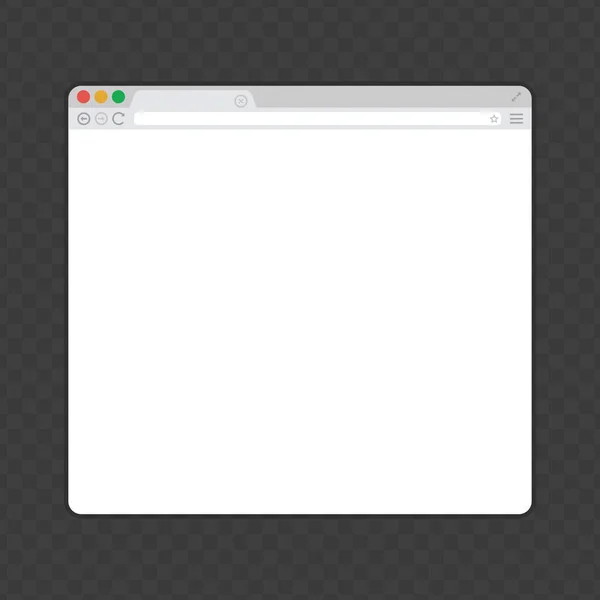 Basit web tarayıcı penceresi. — Stok Vektör