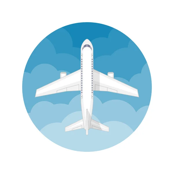 Flugzeug-Vektorsymbol. — Stockvektor