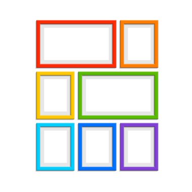 Duvardaki fotoğraf çerçevesi düz bir şekilde.