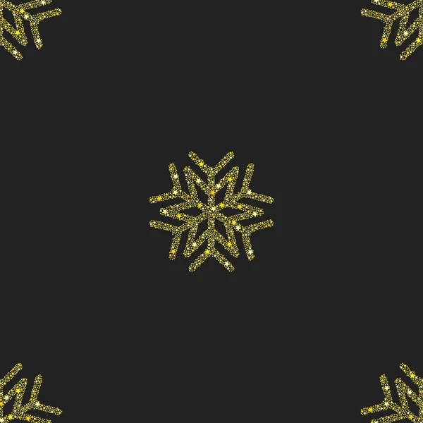 Flocon de neige fond sans couture. — Image vectorielle